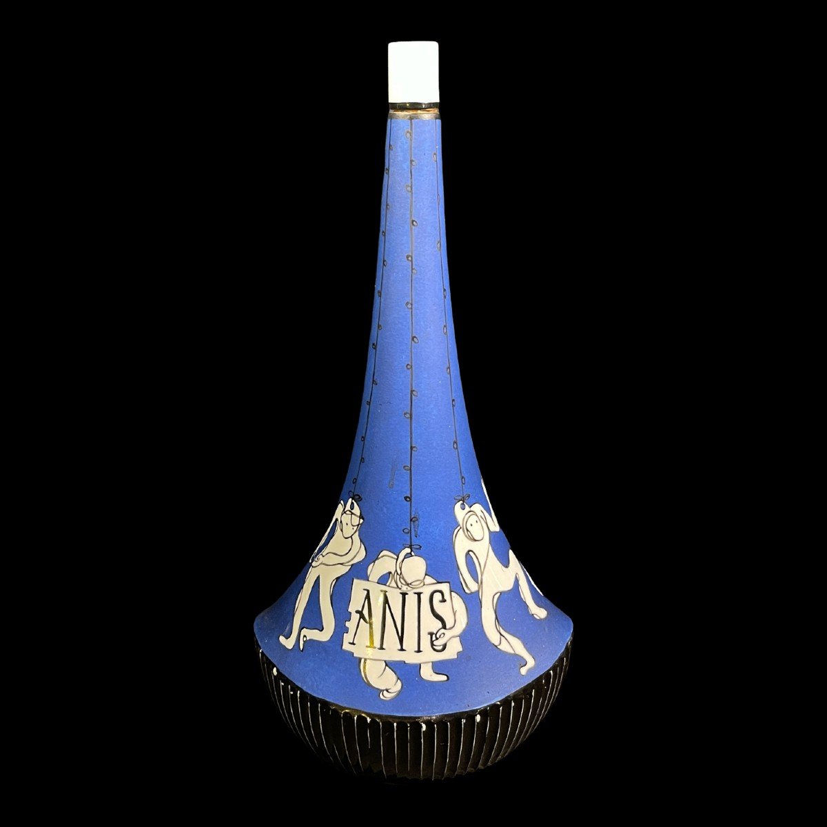 SO RE DA " ANIS " bouteille parlante en porcelaine espagnole, ca 1950